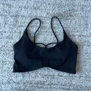 Black strappy sports bra